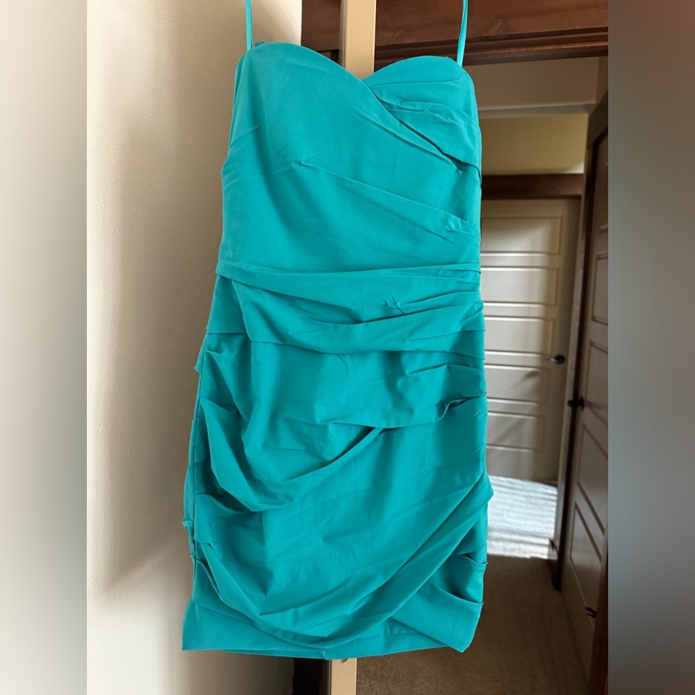 Venus aquamarine/teal party dress